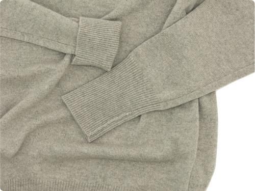 TOUJOURS Plain Stitch Crew Neck Pullover MUSHROOM