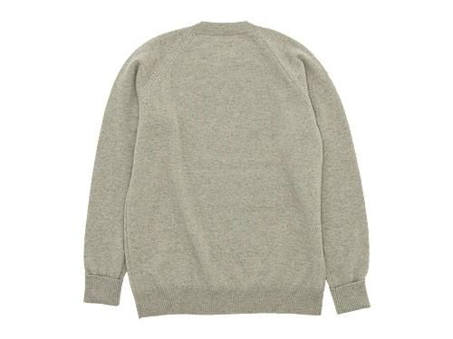 TOUJOURS Plain Stitch Crew Neck Pullover MUSHROOM