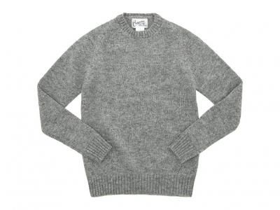 Charpentier de Vaisseau Karl Shetland Crew Neck Knit GRAY