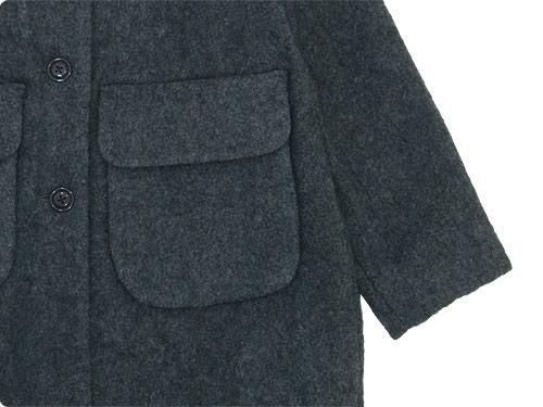 Atelier d'antan Carraʥ Round Collar Coat Wool&Alpaca GRAY