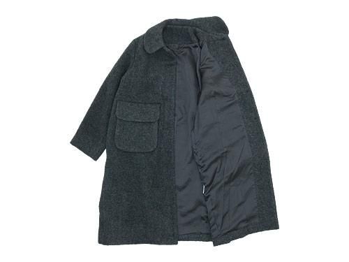 Atelier d'antan Carraʥ Round Collar Coat Wool&Alpaca GRAY
