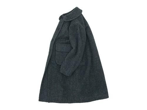 Atelier d'antan Carraʥ Round Collar Coat Wool&Alpaca GRAY
