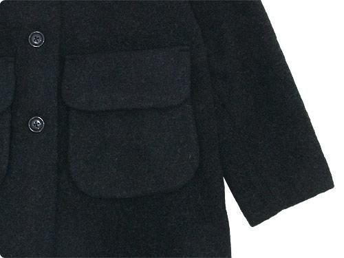 Atelier d'antan Carraʥ Round Collar Coat Wool&Alpaca DARK GRAY