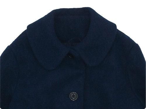 Atelier d'antan Carraʥ Round Collar Coat NAVY