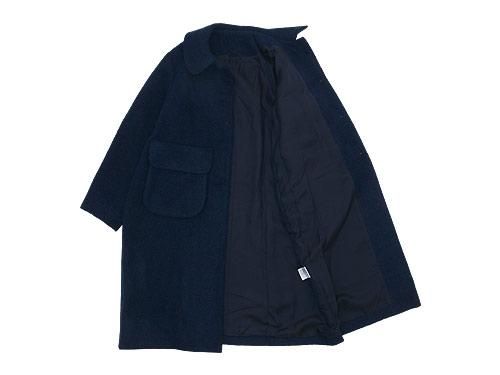 Atelier d'antan Carraʥ Round Collar Coat NAVY