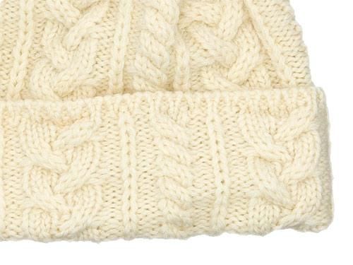 Kerry Woollen Mills Knit Cap WHITE