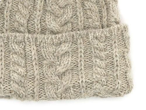 Kerry Woollen Mills Knit Cap LIGHT GRAY
