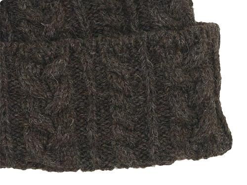 Kerry Woollen Mills Knit Cap DARK BROWN