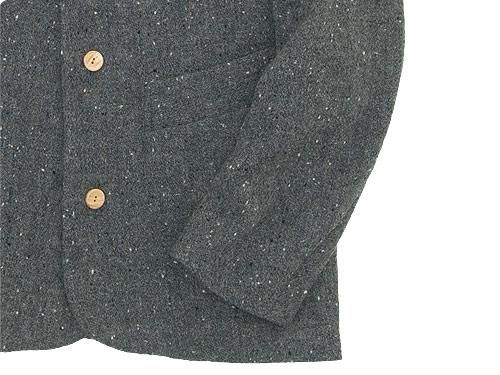 TATAMIZE -SIMME- STAND COLLAR JACKET TWEED GRAY