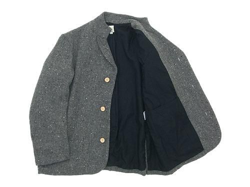 TATAMIZE -SIMME- STAND COLLAR JACKET TWEED GRAY
