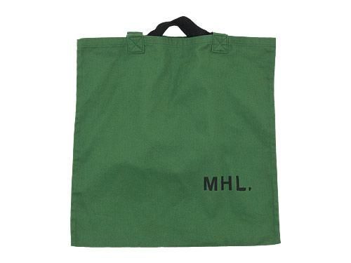 MHL. LIGHT COTTON DRILL TOTE BAG 140GREEN MHL.通販・取扱い