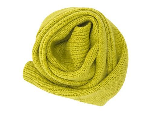 MHL. BRITISH MERINO CHUNKY SCARF 060LIME YELLOW