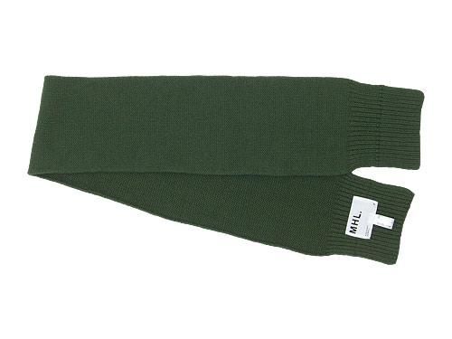MHL. BRITISH MERINO CHUNKY SCARF 140OLIVE GREEN