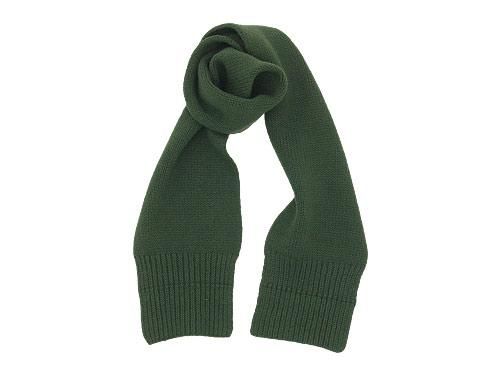MHL. BRITISH MERINO CHUNKY SCARF 140OLIVE GREEN