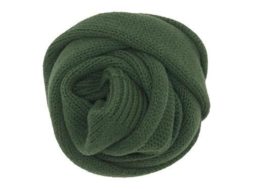 MHL. BRITISH MERINO CHUNKY SCARF 140OLIVE GREEN