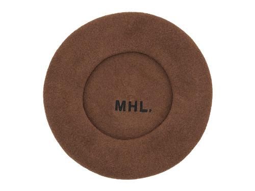MHL. WOOL FELT BERET 152BROWN