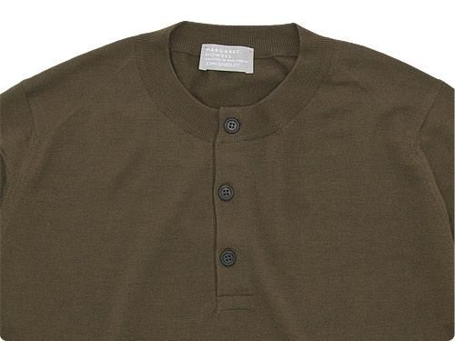 MARGARET HOWELL CLASSIC MERINO II HENRY NECK KNIT 180OLIVE ̥󥺡
