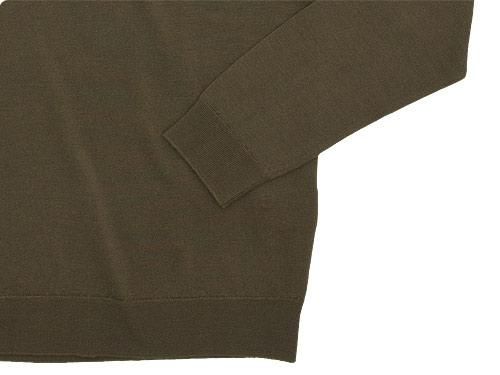 MARGARET HOWELL CLASSIC MERINO II HENRY NECK KNIT 180OLIVE ̥󥺡
