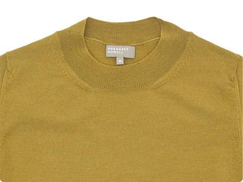 MARGARET HOWELL MERINO WIDE CREW NECK KNIT  063MUSTARD ̥󥺡