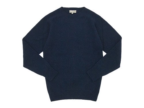 MARGARET HOWELL MERINO CASHMERE TWIST SADDLE CREW KNIT 120NAVY ̥󥺡