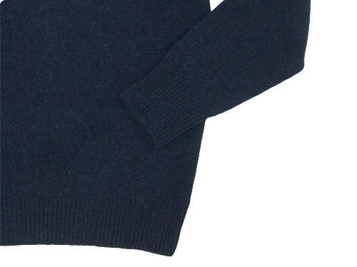 MARGARET HOWELL MERINO CASHMERE TWIST SADDLE CREW KNIT 120NAVY ̥󥺡