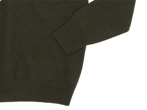 MARGARET HOWELL CASHMERE SADDLE CREW KNIT 143MOSS ̥󥺡