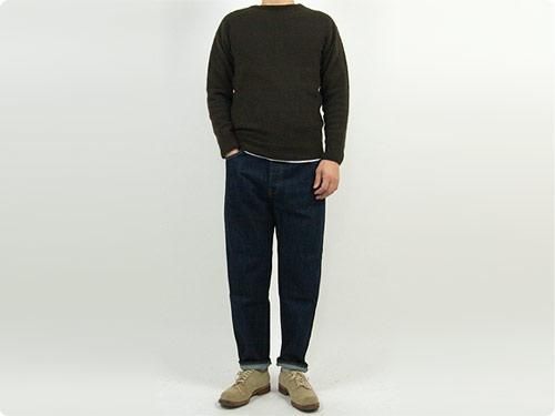 MARGARET HOWELL CASHMERE SADDLE CREW KNIT 143MOSS ̥󥺡