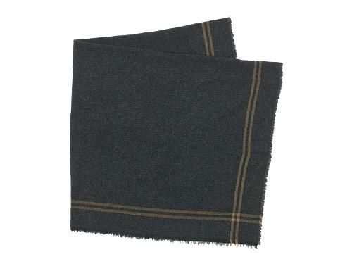 MARGARET HOWELL CASHMERE WOOL SQUARE SCARF 023CHARCOAL