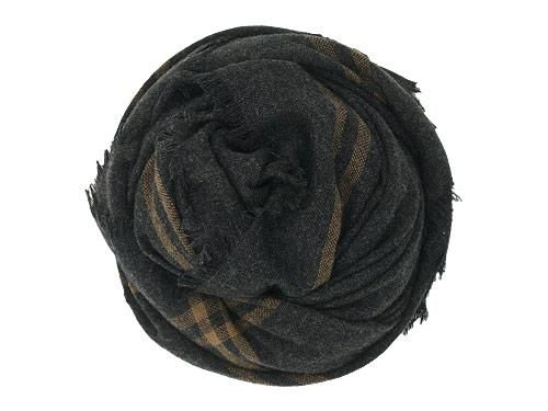 MARGARET HOWELL CASHMERE WOOL SQUARE SCARF 023CHARCOAL
