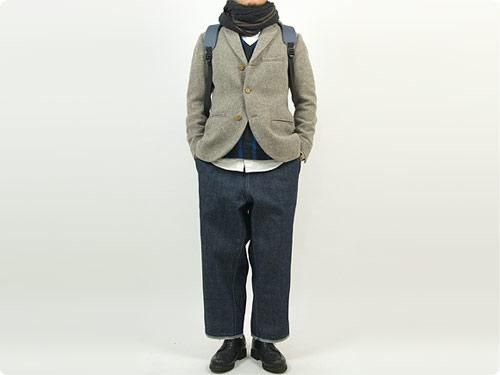 MARGARET HOWELL CASHMERE WOOL SQUARE SCARF 023CHARCOAL