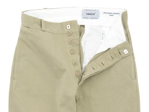 YAECA チノパン ワイドテーパード BEIGE 〔レディース〕 【67652