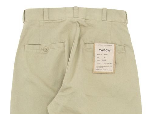 YAECA チノパン ワイドテーパード BEIGE 〔レディース〕 【67652