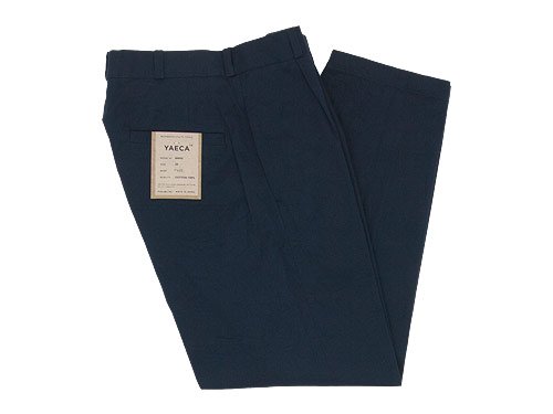 YAECA チノパン タックテーパード NAVY 〔レディース〕 【68602】YAECA