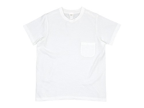 YAECA STOCK ポケットTシャツ WHITE 〔メンズ〕 【38004】