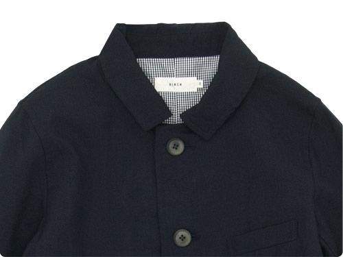 RINEN カバーオール　サイズ2 RINEN 2/36ウール平織 カバーオールジャケット 05ネイビー