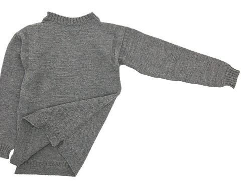 Guernsey Woollens Traditional guernsey plain MID GRAY