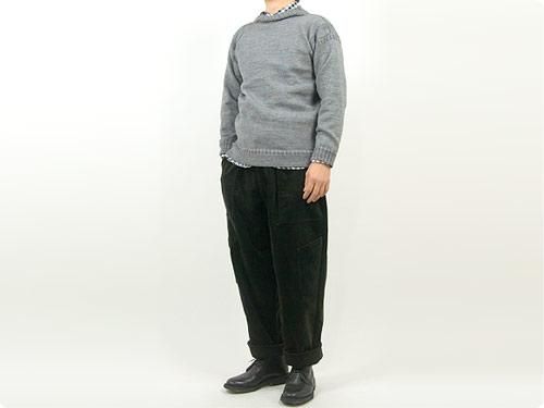 Guernsey Woollens Traditional guernsey plain MID GRAY