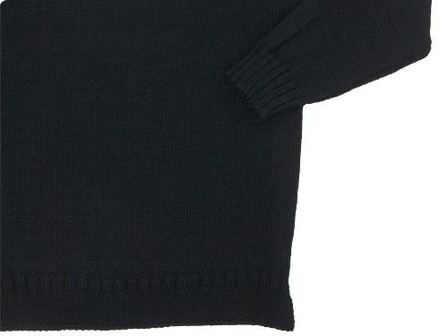 Guernsey Woollens Traditional guernsey plain BLACK