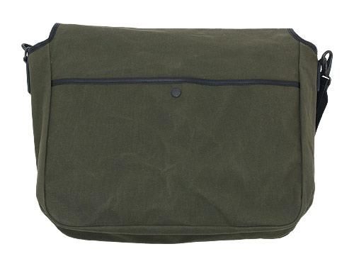 MARGARET HOWELL x PORTER PARAFFIN WAXED COTTON SHOULDER BAG 180MOSS GREEN