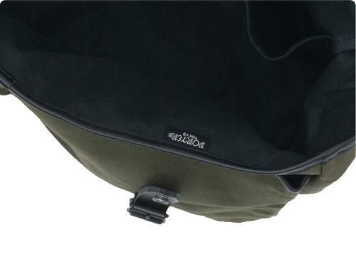 MARGARET HOWELL x PORTER PARAFFIN WAXED COTTON SHOULDER BAG 180MOSS GREEN