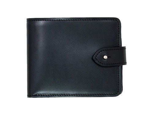 MARGARET HOWELL BRIDLE LEATHER FOLDED WALLET 010BLACK