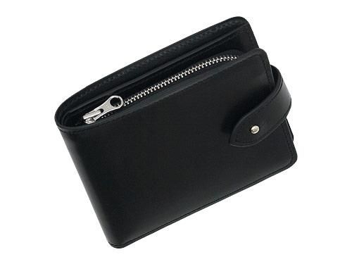 MARGARET HOWELL BRIDLE LEATHER FOLDED WALLET 010BLACK