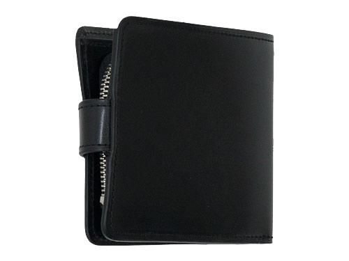 MARGARET HOWELL BRIDLE LEATHER FOLDED WALLET 010BLACK
