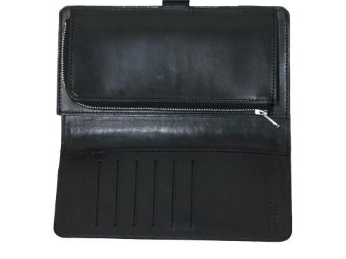 MARGARET HOWELL BRIDLE LEATHER LONG WALLET 010BLACK