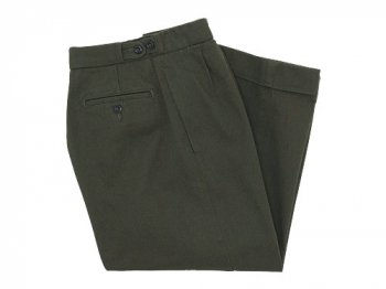 MHL. RAISED COTTON DRILL WIDE CROPPED PANTS 180OLIVE ̥ǥ