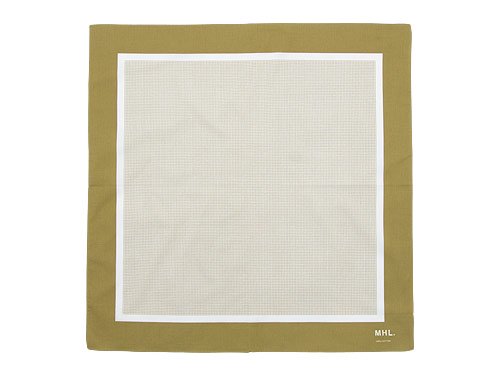 MHL. TINY CHECK SCARF 063KHAKI