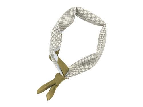 MHL. TINY CHECK SCARF 063KHAKI