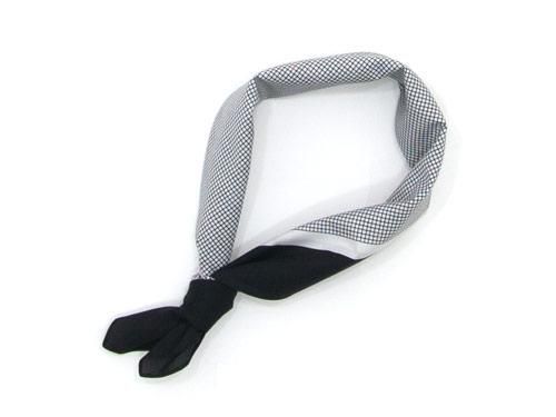 MHL. TINY CHECK SCARF 023DARK CHARCOAL