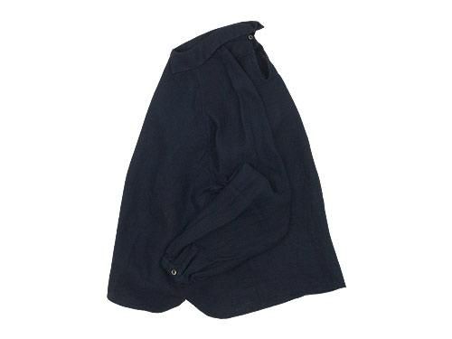 maillot mature airly linen mini collar smock shirt NAVY