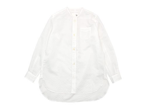 blanc no collar long shirts cotton ramie WHITE bl-18A-S07 